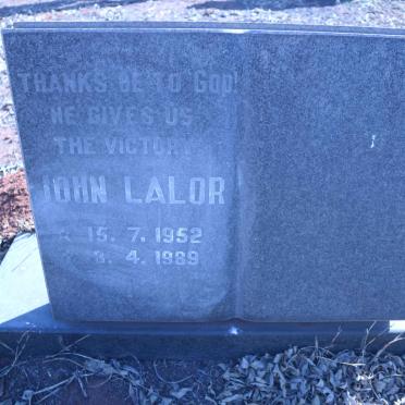 LALOR John 1952-1989