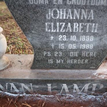 LAMP Johanna Elizabeth, van 1898-1988