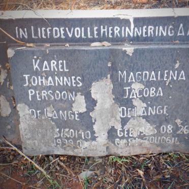 LANGE Karel Johannes, de 1931-1999 &amp; Magdalena Jacoba 1935-2011