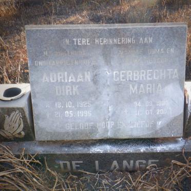 LANGE Adriaan Dirk, de 1925-1996 &amp; Gerbrechta Maria 1930-2011