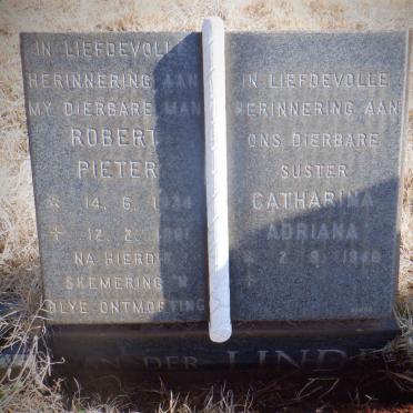 LINDE Robert Pieter, van der 1934-1981 &amp; Catharina Adriana 1940-
