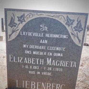 LIEBENBERG Elizabeth Magrieta 1913-1975