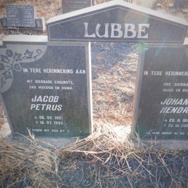 LUBBE Johannes Hendrik 1918-2001 &amp; Jacob Petrus 1921-1995