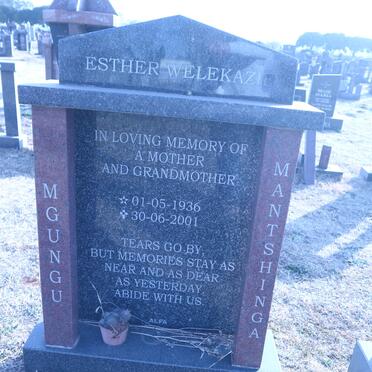 MGUNGU Esther Welekazi Mantshinga 1936-2001