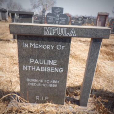 MFULA Pauline Nthabiseng 1961-1995