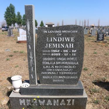 MKHWANAZI Lindiwe Jeminah 1962-2009