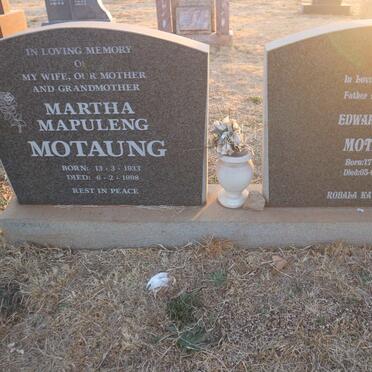 MOTAUNG Edward Setene 1923-2006 &amp; Martha Mapuleng 1933-1998