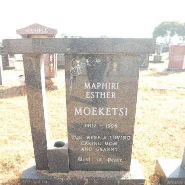 MOEKETSI Maphiri Esther 1902-1996