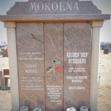 MOKOENA Isaac Mzeke 1967-1995 :: MOKOENA Reuben Ntibeseng 1965-2001