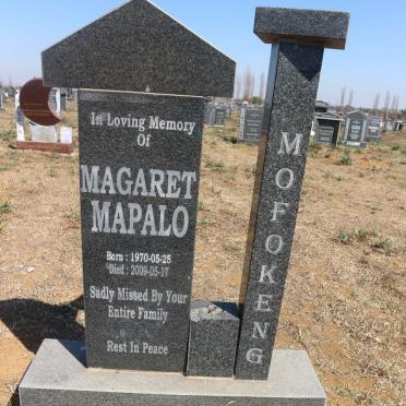 MOFOKENG Magaret Mapalo 1970-2009