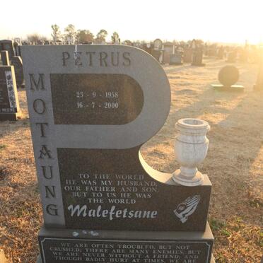 MOTAUNG Petrus Malefetsane 1958-2000