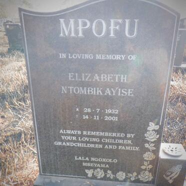 MPOFU Elizabeth Ntombikayise 1932-2001