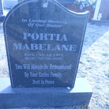 MABELANE Portia 1972-2001