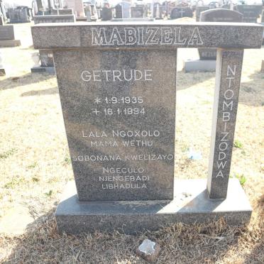 MABIZELA Getrude Ntomizodwa 1935-1994