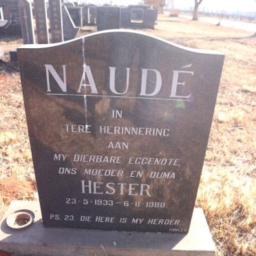 NAUDE Hester 1933-1988