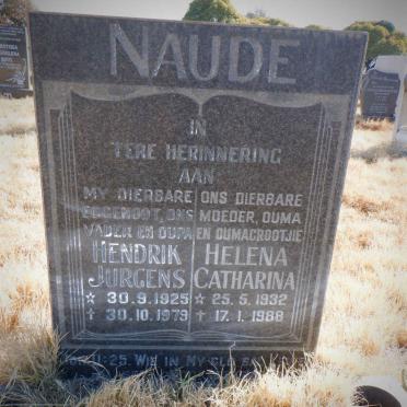 NAUDE Hendrik Jurgens 1925-1979 &amp; Helena Catharina 1932-1988