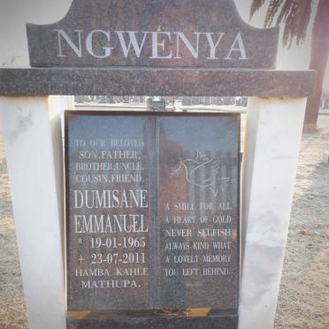 NGWENYA Dumisane Emmanuel 1965-2011