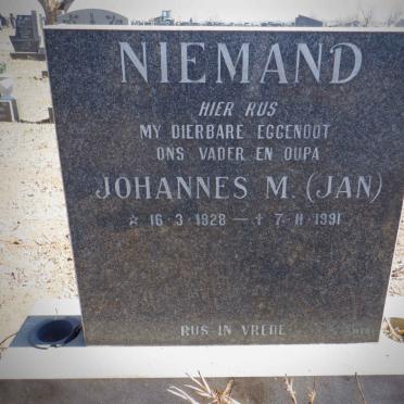 NIEMAND Johannes M. 1928-1991