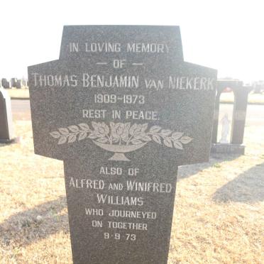 NIEKERK Thomas Benjamin, van 1909-1973 :: WILLIAMS Alfred -1973 &amp; Winifred -1973