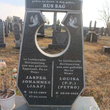 NIEKERK Jasper Johannes, van 1960-2009 &amp; Louisa 1959- 