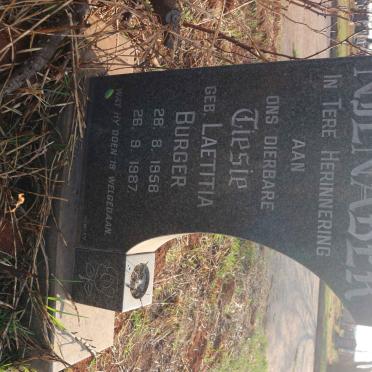 NIENABER Laetitia nee BURGER 1958-1987