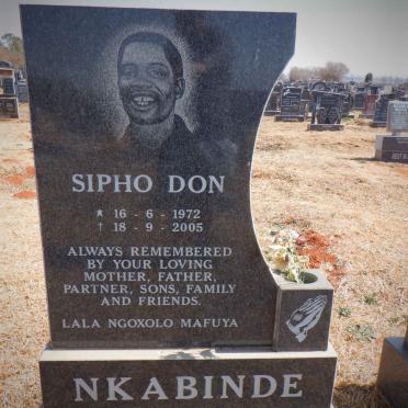 NKABINDE Sipho Don 1972-2005