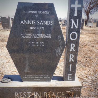 NORRIE Annie Sands nee BOY 1947-2015