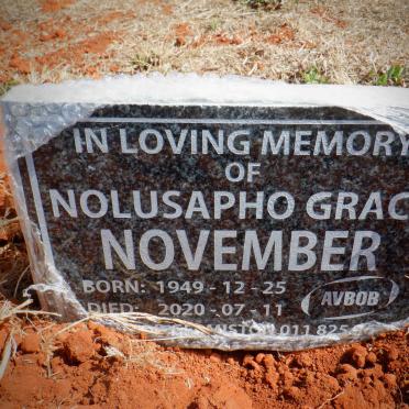 NOVEMBER Nolusapho Grace 1949-2020