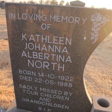 NORTH Kathleen Johanna Albertina 1922-1988
