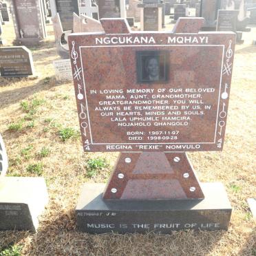 NOMVULO Regina 1907-1998