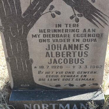 NORTMAN Johannes Albertus Jacobus 1920-1982
