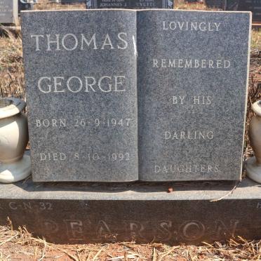 PEARSON Thomas George 1947-1992
