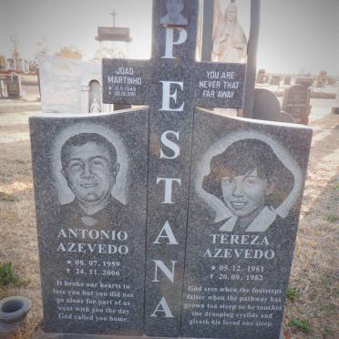 PESTANA Joao Martinho 1946-2016 :: PESTANA Antonio Azevedo 1959-2006 &amp; Tereza Azevedo 1961-1982