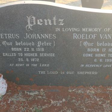 PENTZ Roelof Van Heerden 1919-1994 :: PENTZ Petrus Johannes 1918-1972