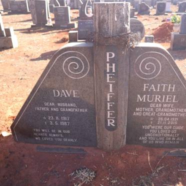 PHEIFFER Dave 1917-1987 &amp; Faith Muriel 1921-2015