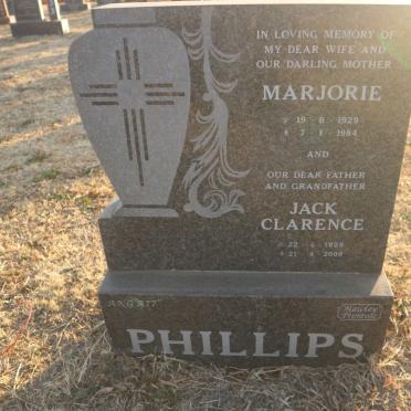 PHILLIPS Jack Clarence 1928-2009 &amp; Marjorie 1929-1984