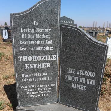RADEBE Thokozile Esther 1942-2009