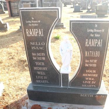 RAMPAI Sello Isaac 1974-1999 :: RAMPAI Mathabo 1987-2020