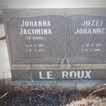 ROUX Jozef Johannes, le 1911-1986 &amp; Johanna Jacomina BARNARD 1902-1979