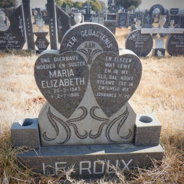 ROUX Maria Elizabeth, le 1943-1986