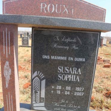 ROUX Susara Sophia 1927-2007 