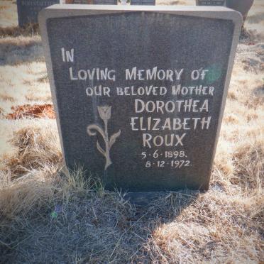 ROUX Dorothea Elizabeth 1898-1972