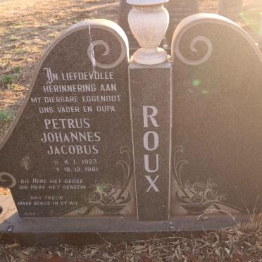 ROUX Petrus Johannes Jacobus 1923-1981