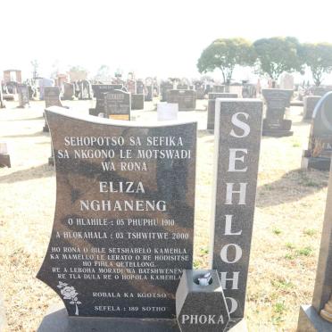 SEHLOHO Eliza Nghaneng 1910-2000