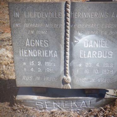 SENEKAL Daniel Elardus 1918-1979 &amp; Agnes Hendrieka 1923-1981