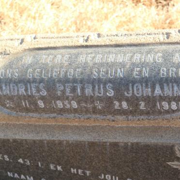 SMALL Andries Petrus Johannes 1959-1981