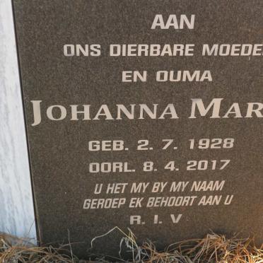 STEENBERG Johannes Christian 1924-1978 &amp; Johanna Maria 1928-2017