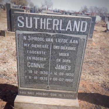 SUTHERLAND James 1930-1982 &amp; Connie 1936-1976