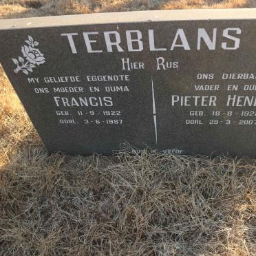 TERBLANS Pieter Hendrik 1922-2007 &amp; Francis 1922-1987