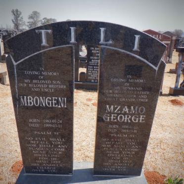 TILI Mzamo George 1930-2019 :: TILI Mbongeni 1963-1999